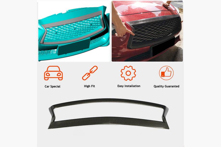 Infiniti Q50/Q60 2013-2024 Kühlergrill Umrandung (für Q50 2018-2022, Carbon) Foto 3