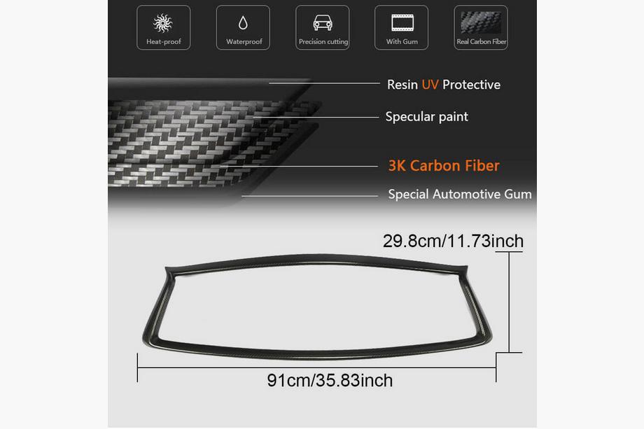 Infiniti Q50/Q60 2013-2024 Kühlergrill Umrandung (für Q50 2018-2022, Carbon) Foto 7