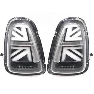 LED Rückleuchten im Union Jack Black V-2 Stil (2 Stk) Mini Cooper R56/57 2006-2014