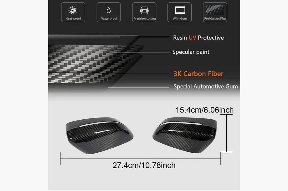 BMW 4 Series G22/23/26 2020- Spiegelabdeckungen M-Look (Carbon) Foto 5