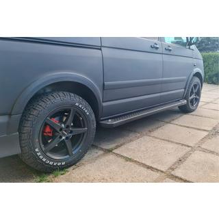 Trittbretter X5-Typ schwarz (2 Stk., Alu) Volkswagen T5 Caravelle 2004-2010 Foto 1