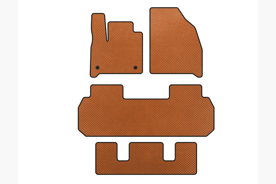 Chevrolet Traverse 2017- EVA Fußmatten (3 Reihen, Orange) Foto 1