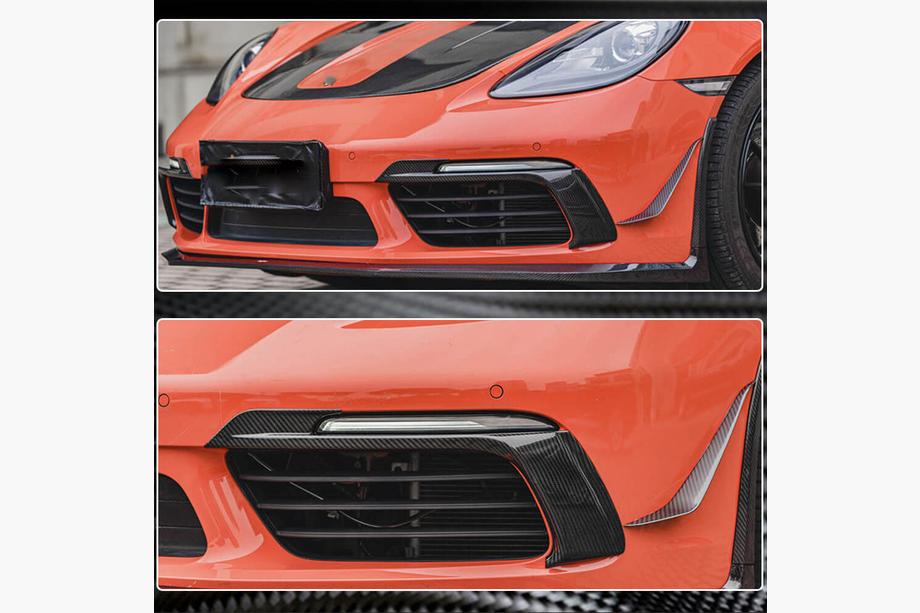 Porsche Boxster/Cayman 982 (718) 2016- Abdeckungen für Nebelscheinwerfer (2016-2019, Carbon) Foto 5