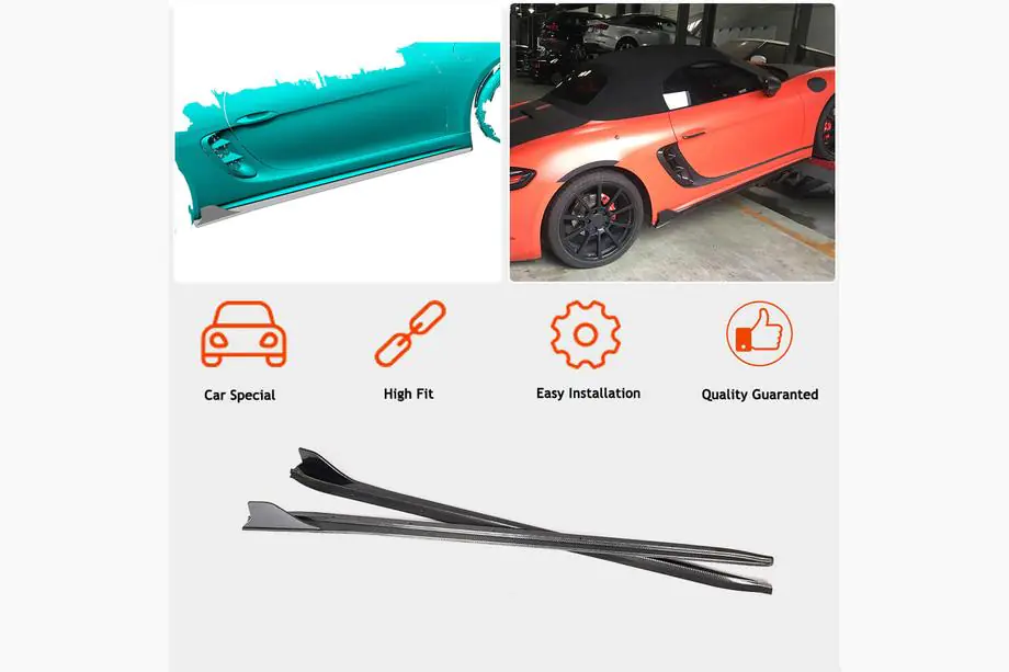Porsche Boxster/Cayman 982 (718) 2016- Seitenschweller V1 (2016-2019, Carbon) Foto 2