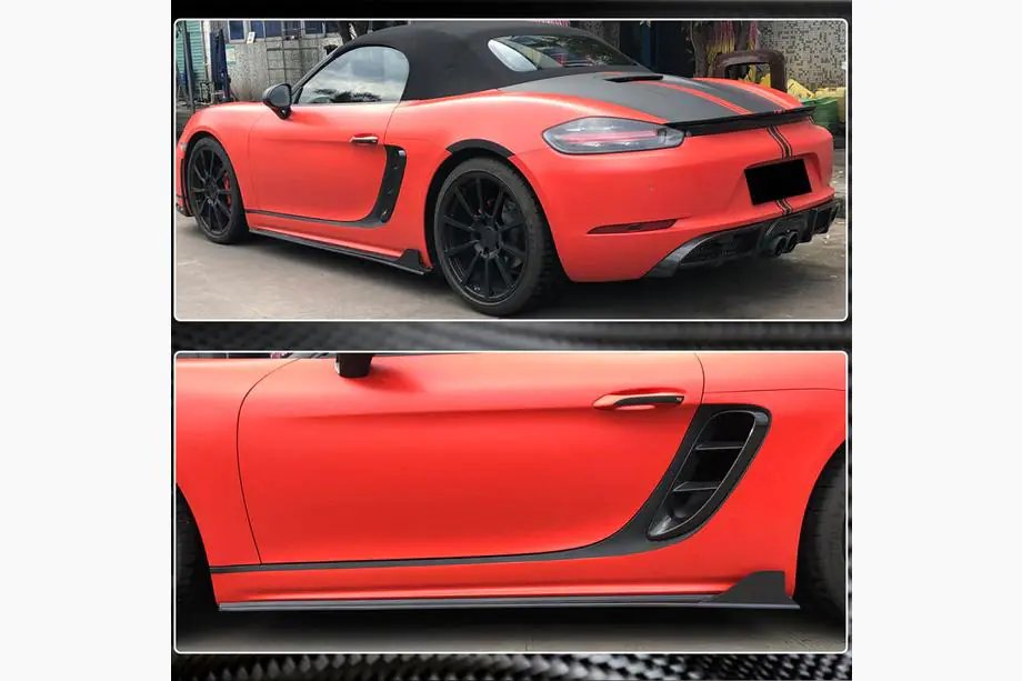 Porsche Boxster/Cayman 982 (718) 2016- Seitenschweller V1 (2016-2019, Carbon) Foto 4