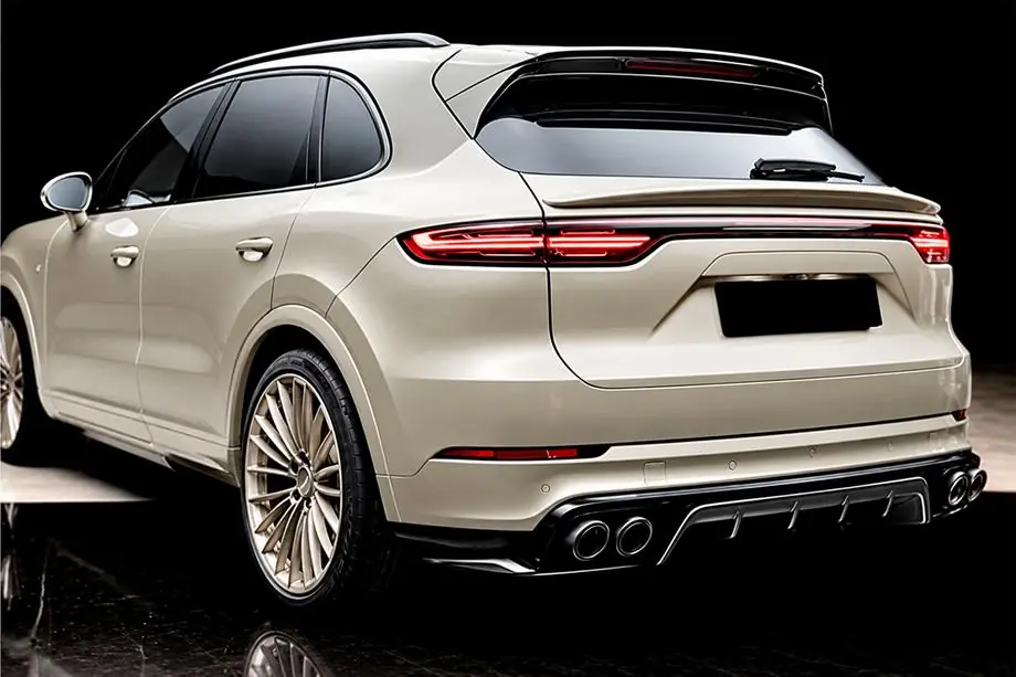 Porsche Cayenne 2018- Heckdiffusor für Heckstoßstange (2018-2023, Carbon) Foto 1