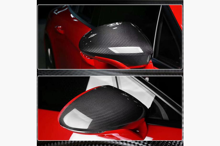 Porsche Panamera 2016-2023 Spiegelabdeckungen (2016-2020, Carbon) Foto 4
