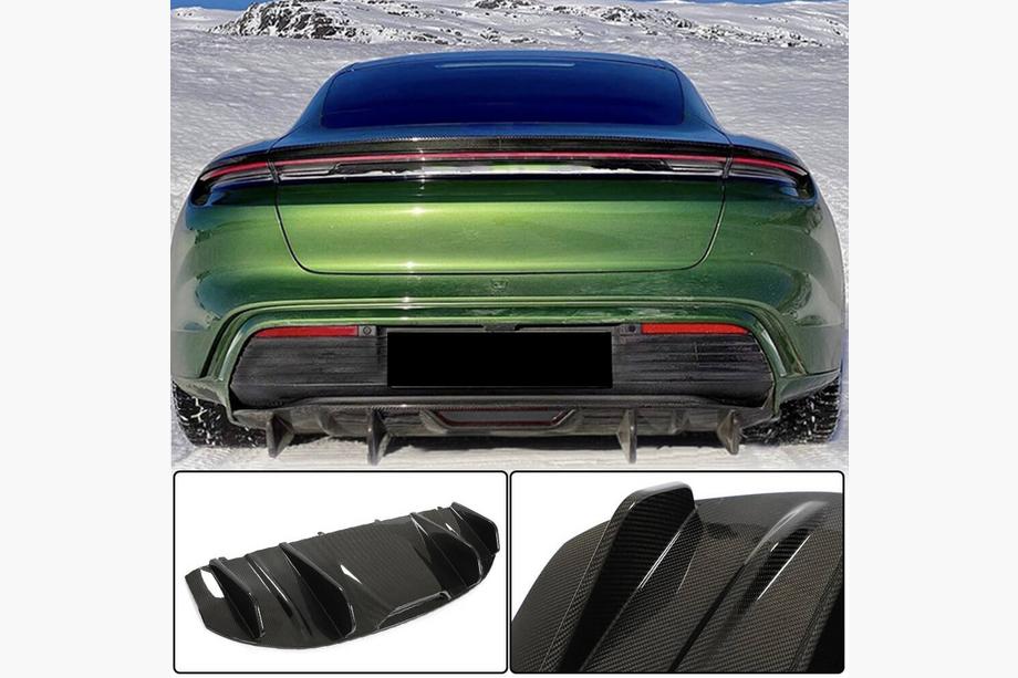 Porsche Taycan 2019- Heckdiffusor für Stoßstange (2019-2024 Base SD, Carbon) Foto 1