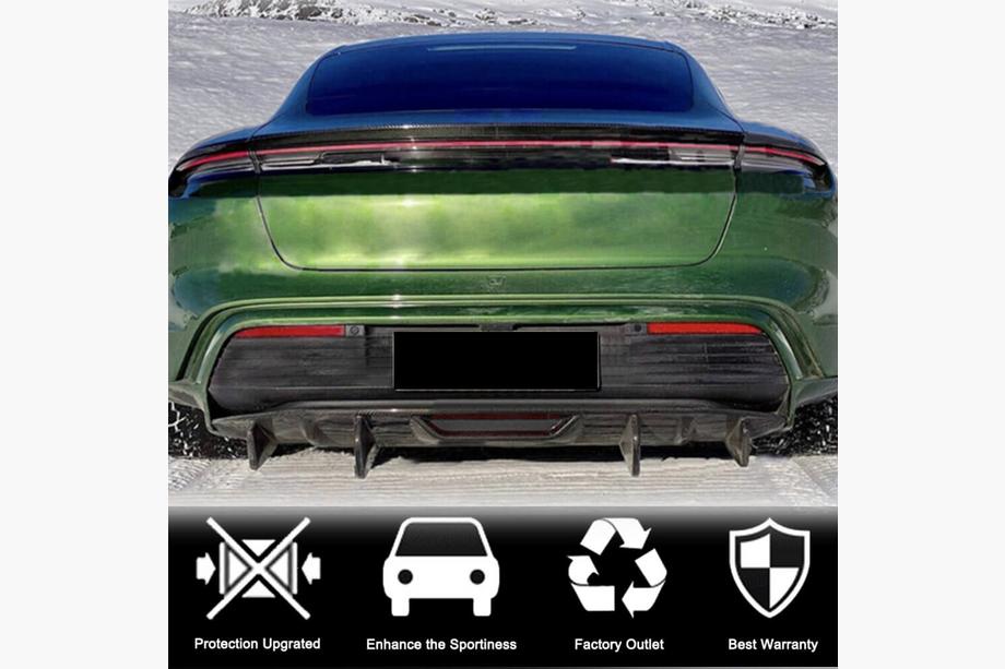 Porsche Taycan 2019- Heckdiffusor für Stoßstange (2019-2024 Base SD, Carbon) Foto 3