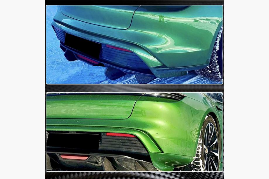 Porsche Taycan 2019- Heckdiffusor für Stoßstange (2019-2024 Base SD, Carbon) Foto 4
