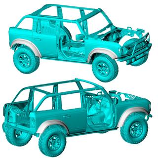 Kotflügelverbreiterungen (Carbon) Ford Bronco 2021- Foto 2