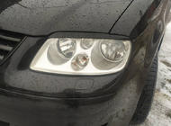Volkswagen Caddy 2004-2010 Scheinwerferblenden (schwarz) Schwarz Glanz Foto 1