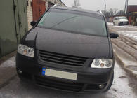 Volkswagen Caddy 2004-2010 Scheinwerferblenden (schwarz) Schwarz Glanz Foto 4