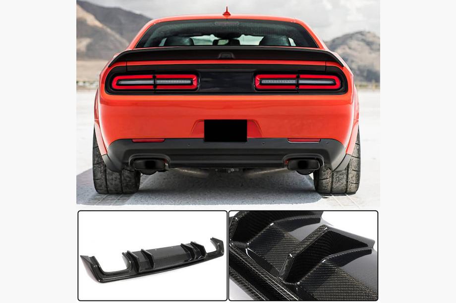 Dodge Challenger 2008-2023 Heckdiffusor für Heckstoßstange (2015-2023, Carbon) Foto 1