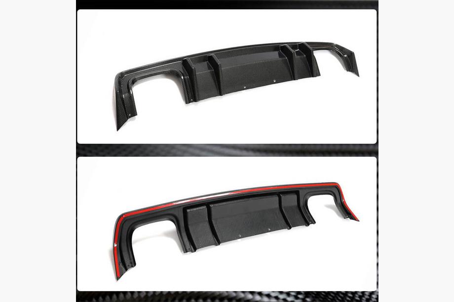 Dodge Challenger 2008-2023 Heckdiffusor für Heckstoßstange (2015-2023, Carbon) Foto 4