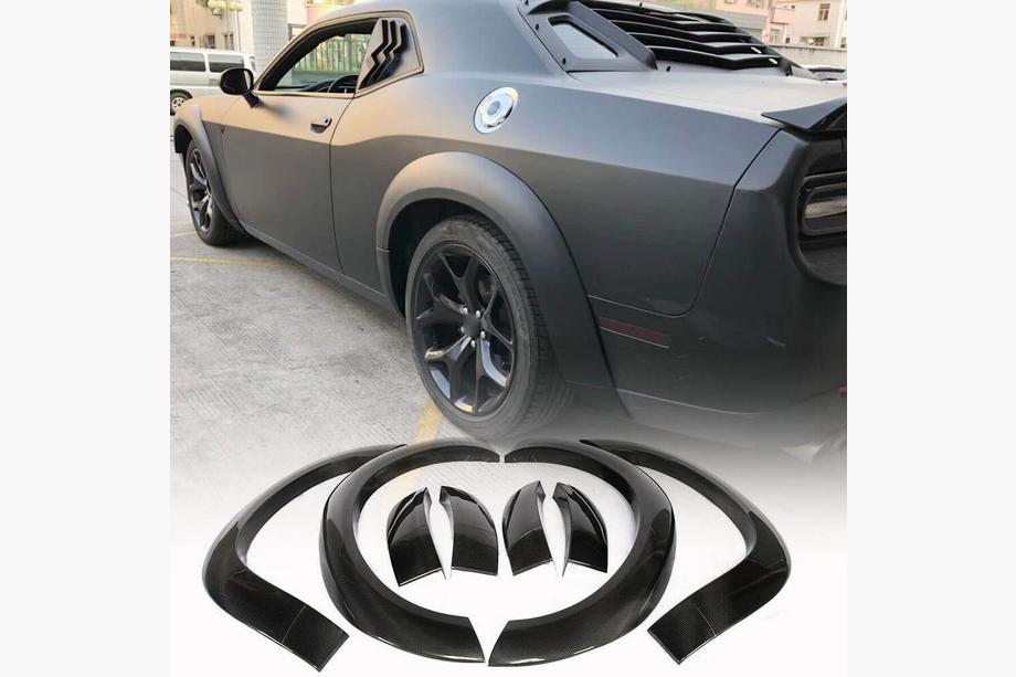 Dodge Challenger 2008-2023 Radlaufverkleidungen (2015-2019, Carbon) Foto 1