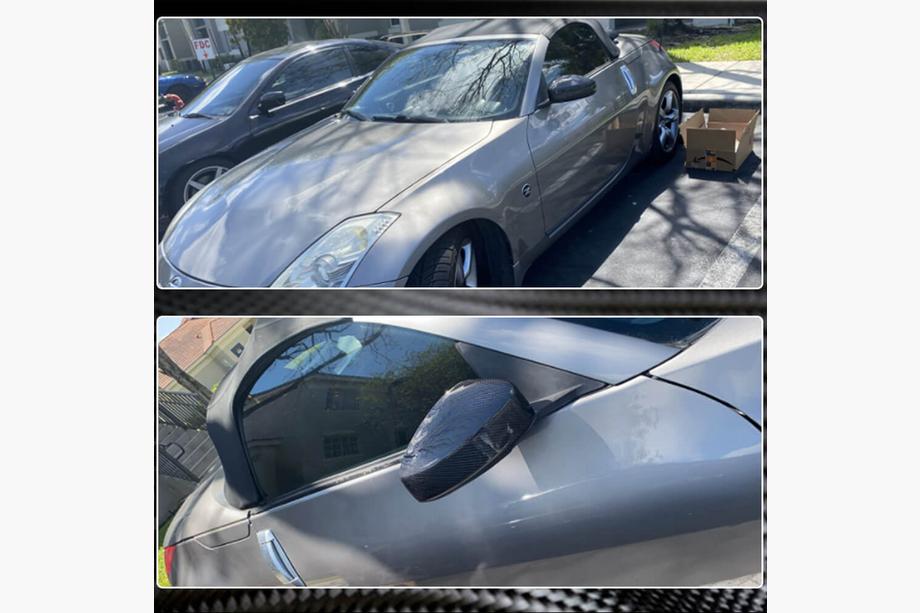 Nissan 350Z 2002-2009 Spiegelabdeckungen (2003-2006, Carbon) Foto 5