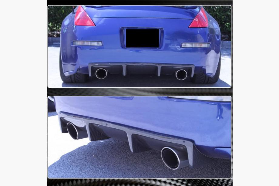 Nissan 350Z 2002-2009 Heckstoßstangen Diffusor (2003-2009, Carbon) Foto 4