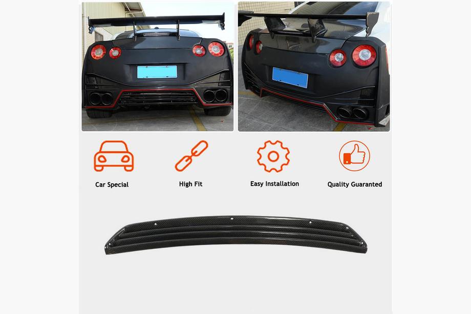 Nissan GT-R 2008-2025 Heckdiffusor Stoßstange (2009-2015, Carbon) Foto 2