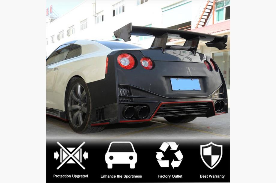 Nissan GT-R 2008-2025 Heckdiffusor Stoßstange (2009-2015, Carbon) Foto 3