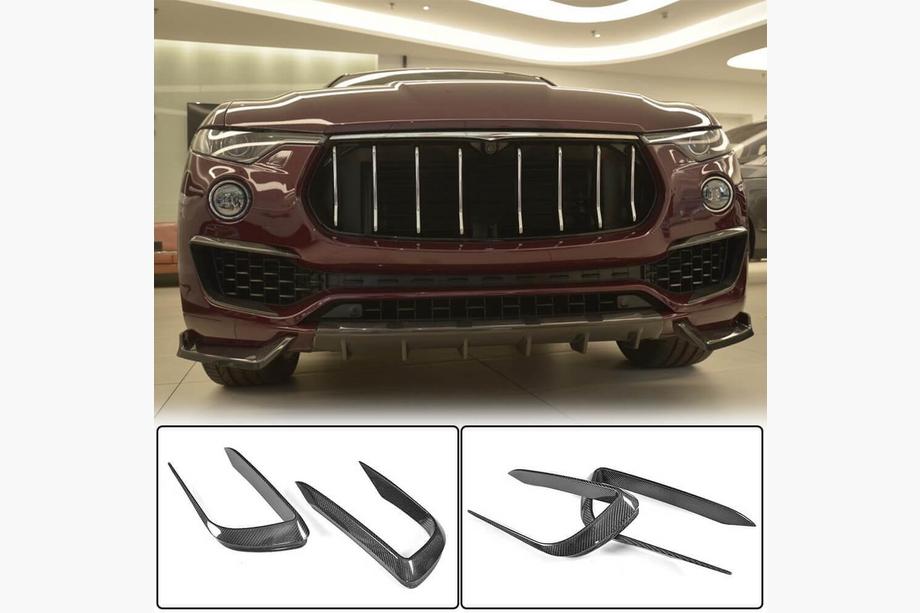 Maserati Levante 2016- Carbon Frontstoßstangen Abdeckungen (für Base/S) Foto 1
