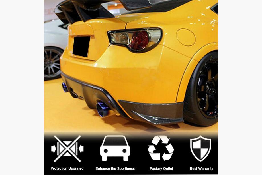 Subaru BRZ 2012-2021 Heckstoßstangen Abdeckungen V2 (Carbon) Foto 3