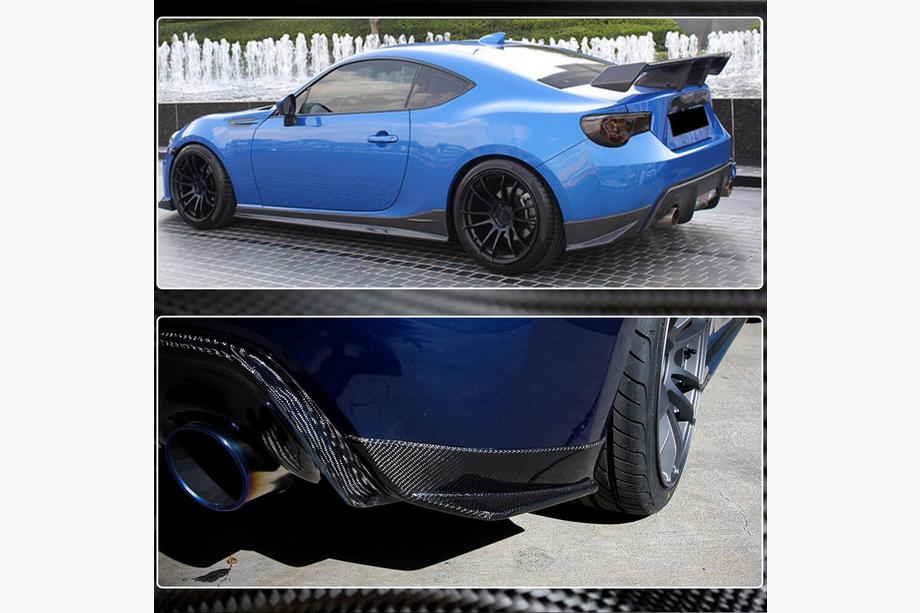 Subaru BRZ 2012-2021 Heckstoßstangen Abdeckungen V2 (Carbon) Foto 4