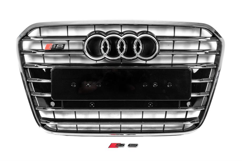 Audi A6 C7 2011–2018 Frontgrill schwarz mit Chromrahmen S-Style (2011-2014) Foto 1