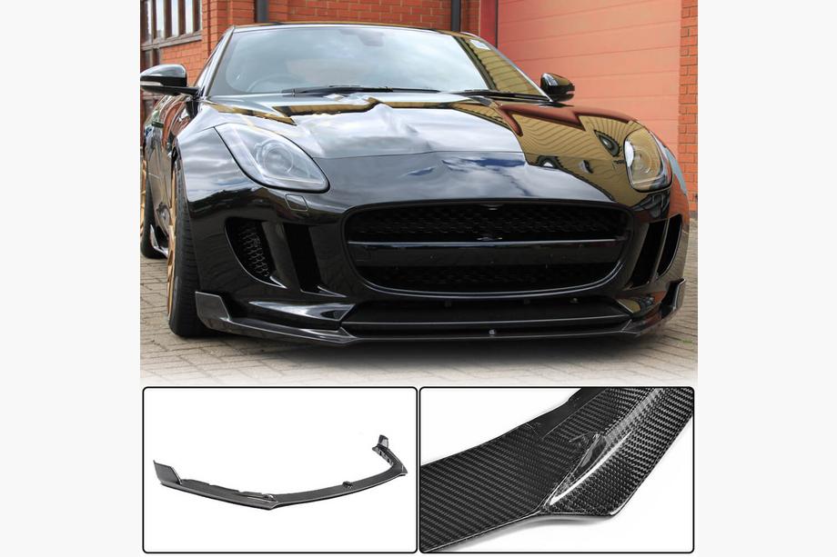 Jaguar F-Type 2013-2024 Frontstoßstange Lippe Aufsatz (2013-2016, Carbon) Foto 1