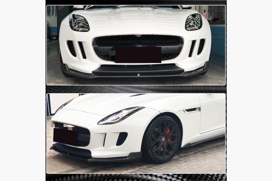 Jaguar F-Type 2013-2024 Frontstoßstange Lippe Aufsatz (2013-2016, Carbon) Foto 3