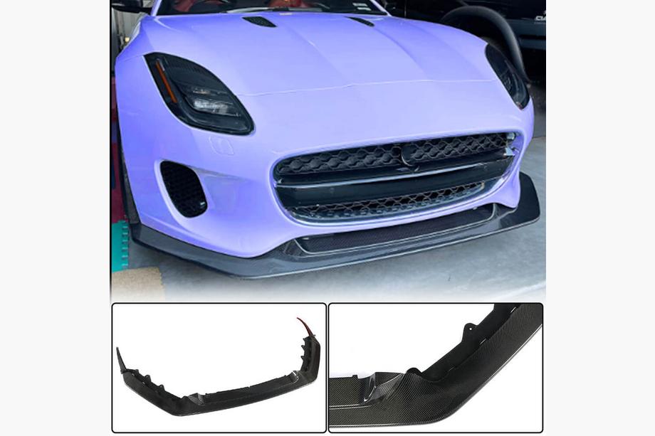 Jaguar F-Type 2013-2024 Frontstoßstange Lippe Aufsatz (für Base 2017-2019, Carbon) Foto 1