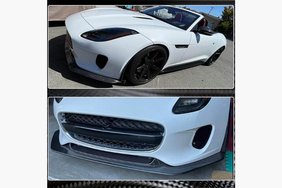 Jaguar F-Type 2013-2024 Frontstoßstange Lippe Aufsatz (für Base 2017-2019, Carbon) Foto 4