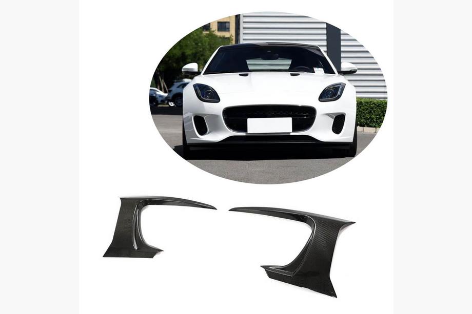 Jaguar F-Type 2013-2024 Carbon Frontstoßstangen Abdeckungen (für Base 2017-2019) Foto 1