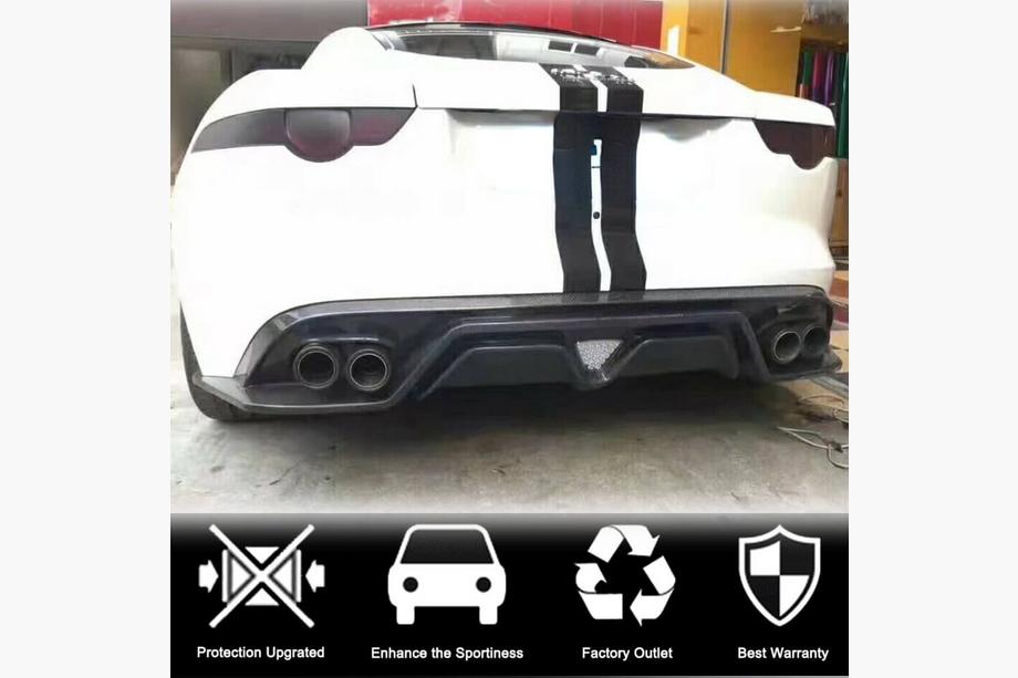Jaguar F-Type 2013-2024 Heckdiffusor für Heckstoßstange (2013-2019, Carbon) Foto 2