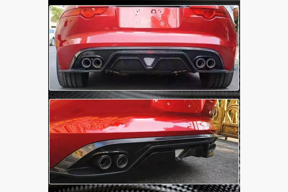 Jaguar F-Type 2013-2024 Heckdiffusor für Heckstoßstange (2013-2019, Carbon) Foto 3