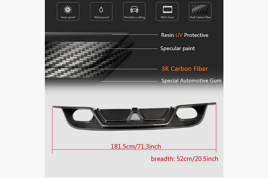 Jaguar F-Type 2013-2024 Heckdiffusor für Heckstoßstange (2013-2019, Carbon) Foto 5