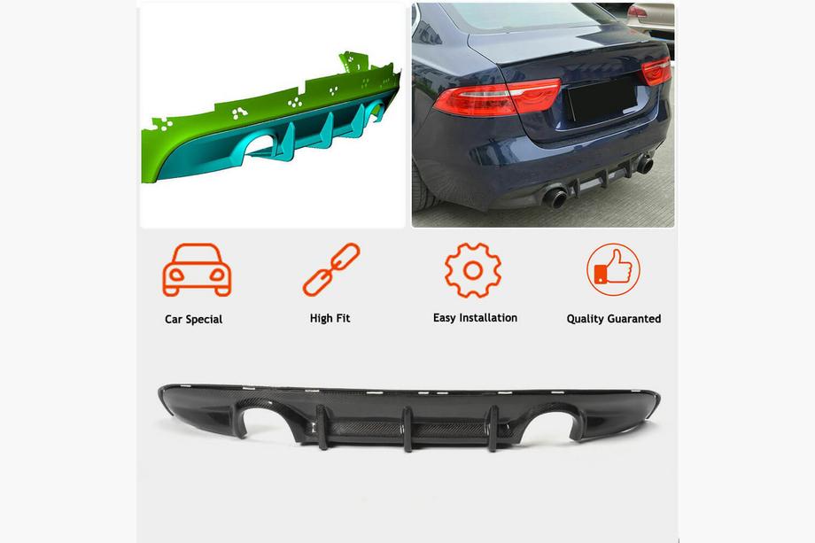 Jaguar XE 2016- Heckdiffusor V2 (2015-2019, Carbon) Foto 2