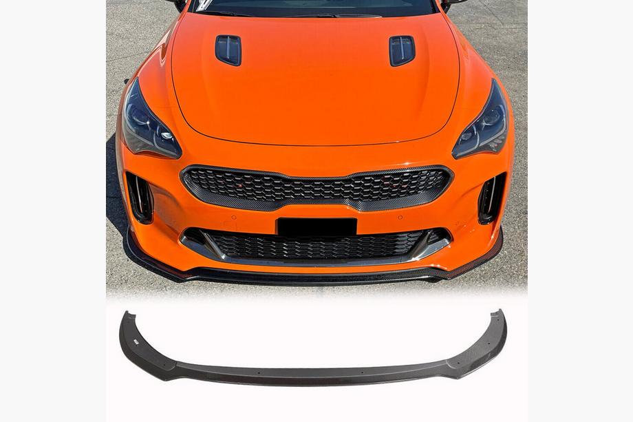 Kia Stinger 2017-2023 Frontlippe Stoßstange Aufsatz (Carbon) Image
