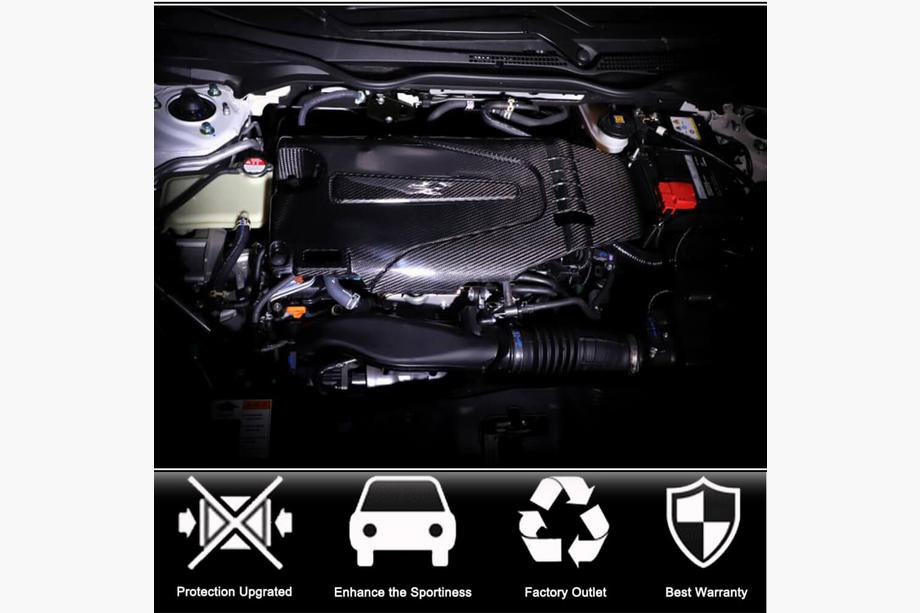 Honda Civic Sedan X 2016-2021 Motorabdeckung (Carbon) Foto 2