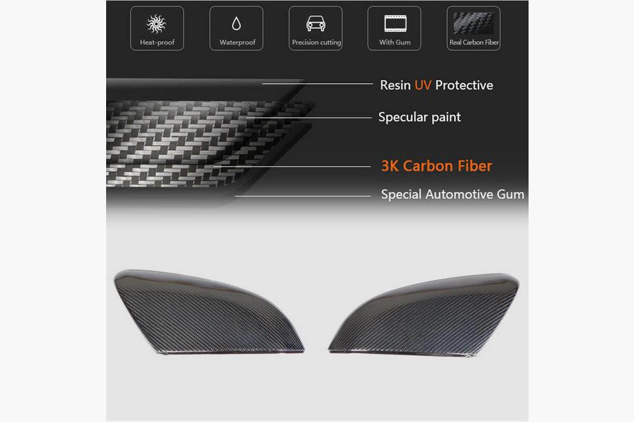Honda Civic Sedan X 2016-2021 Spiegelkappen V3 (Carbon) Foto 3
