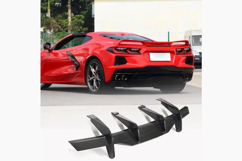 Chevrolet Corvette C8 2019- Heckdiffusor V2 (2019-2022, Carbon) Foto 1