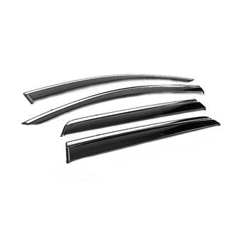 Windabweiser mit Chromleiste Niken Luxury (4 Stk) Dodge Journey 2008-2020 Foto 3