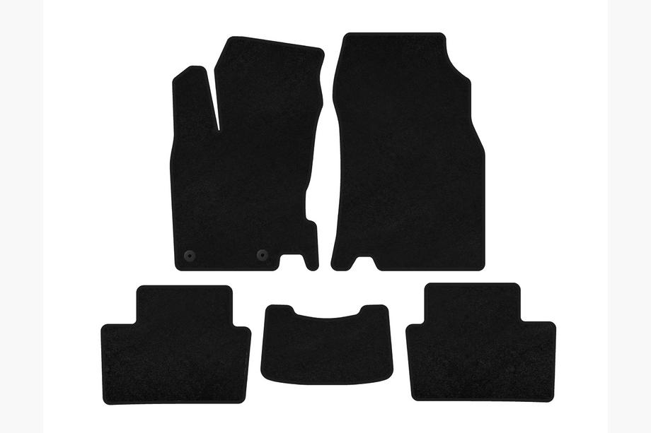 Renault Kadjar 2015-2022 Textil Fußmatten Deluxe (2015-2018, Schwarz) Image