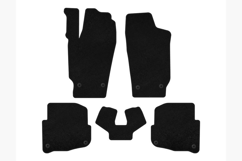 Skoda Fabia 2000-2007 Textil Fußmatten Deluxe (SD, Schwarz) Image
