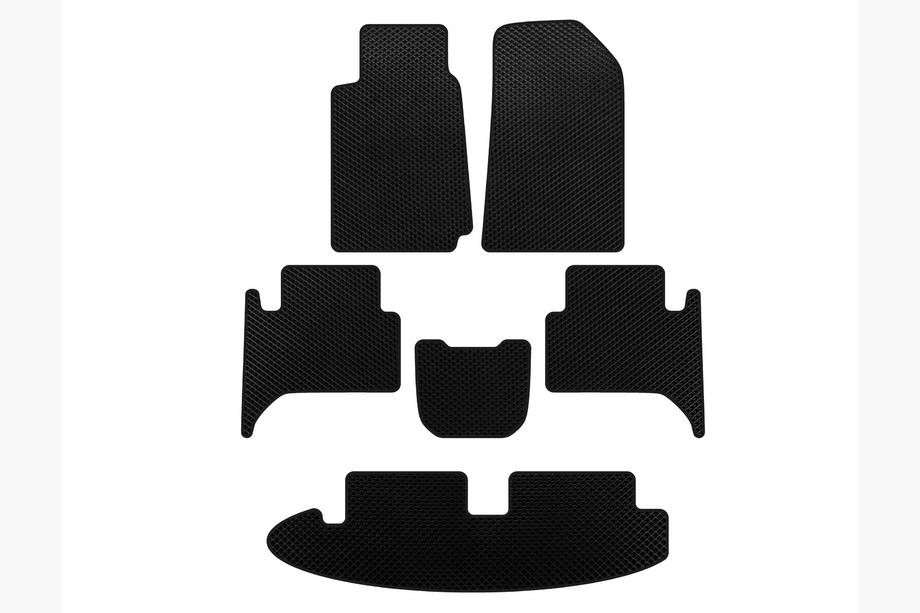Chevrolet Trailblazer 2012-2019 Textil Fußmatten Deluxe (3 Reihen, Schwarz) Foto 1