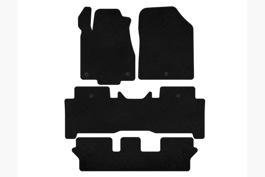 Acura MDX 2007-2013 Textil Fußmatten Deluxe (3 Reihen, Schwarz) Foto 1