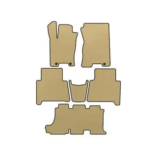 EVA Fußmatten (3 Reihen, Beige)