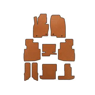 EVA Fußmatten (3 Reihen, 7-Sitzer, Orange)