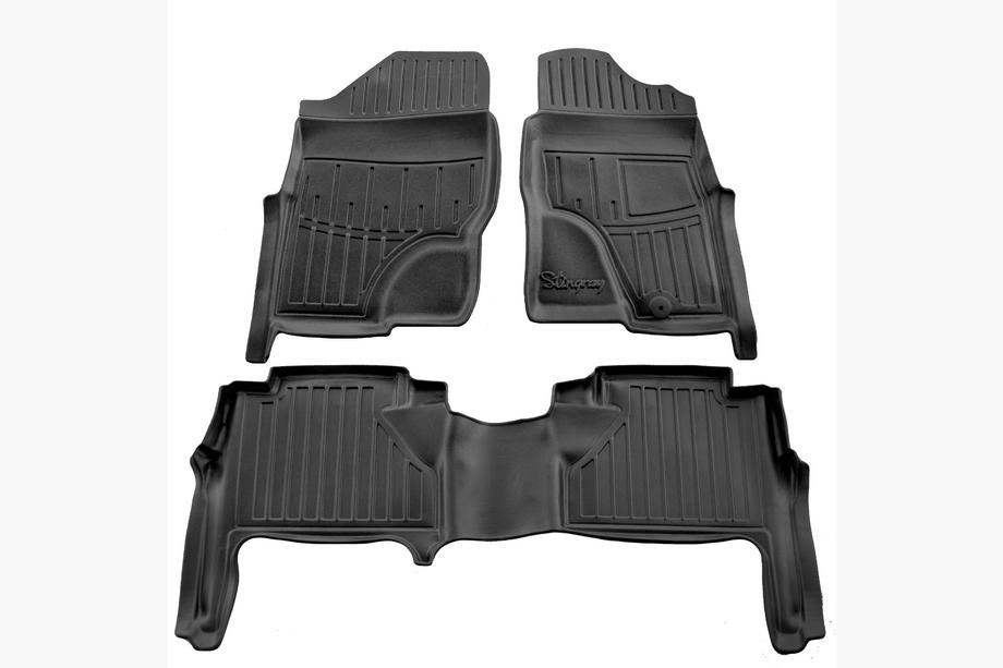 Nissan Navara 2006-2015 Gummimatten Stingray 3D Rechtslenker (3-teilig) Foto 1