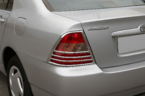Toyota Corolla 2002-2007 Chrom Heckleuchten Abdeckungen (2002-2004, 2 Stk, Kunststoff) Foto 1